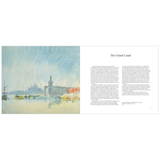 Inside pages, scenes of Venice with writing